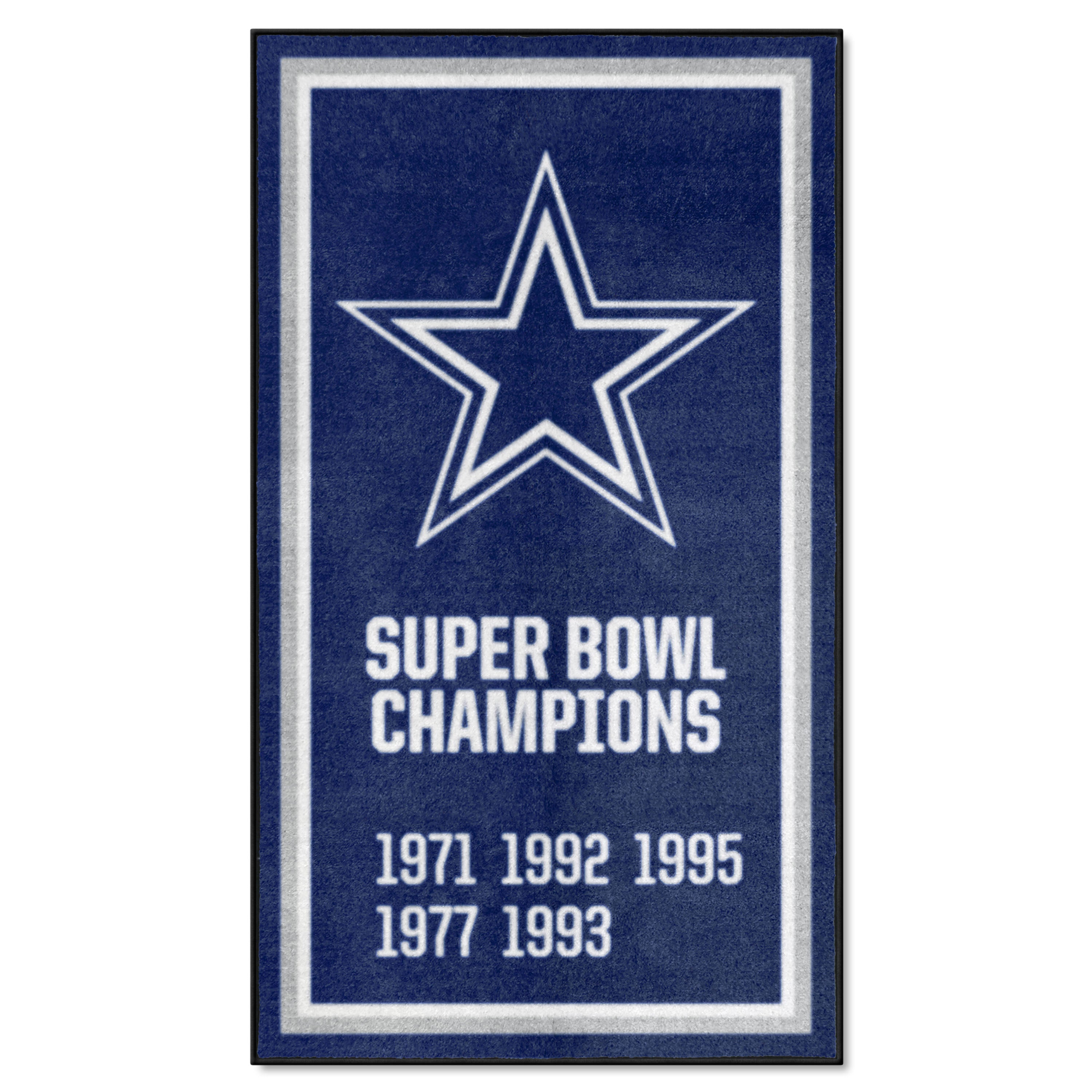 Dallas Cowboys Super Bowl Championship Year Flag 3x5 1971, 1977,1992, 1993,  1995