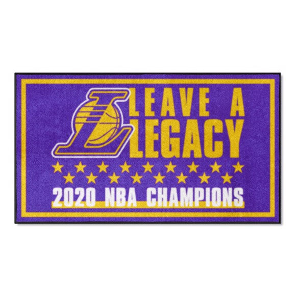 Los Angeles Lakers Legacy 2020 Champions 3x5 Rug - FLAT