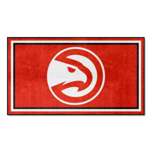 Atlanta Hawks Logo 3x5 Plush Area Rug