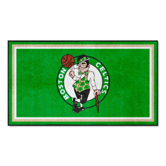 Boston Celtics Logo 3x5 Plush Area Rug