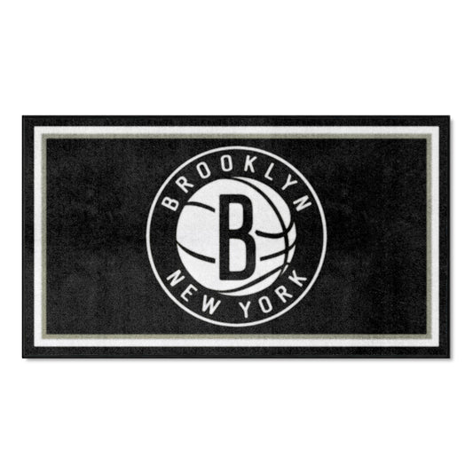 Brooklyn Nets Logo 3x5 Plush Area Rug