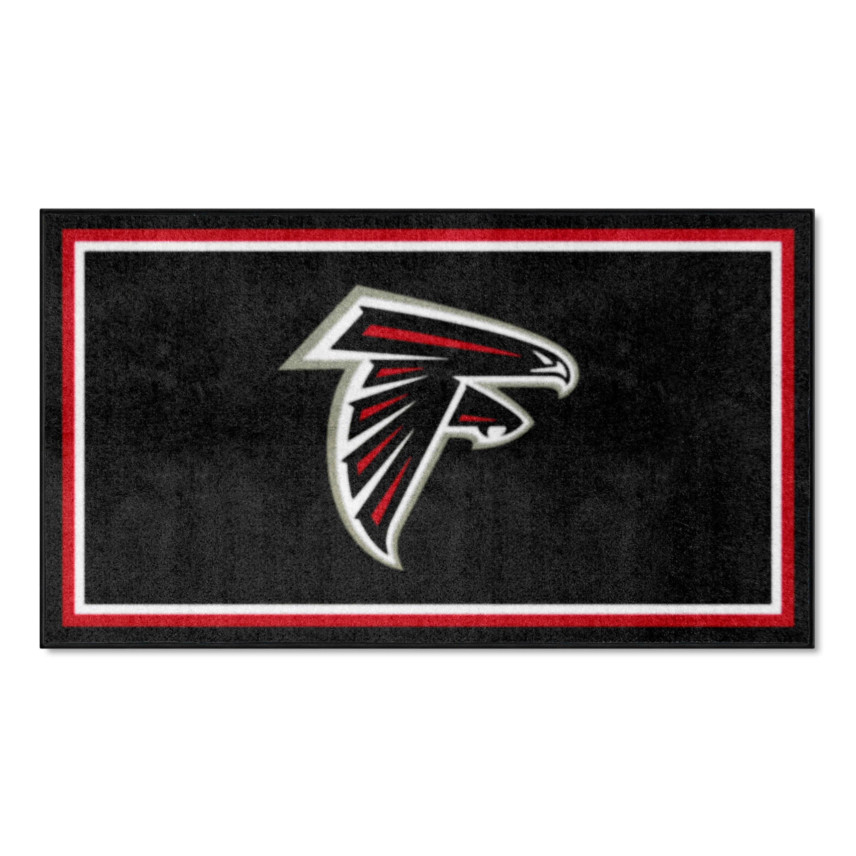 36 x 33.25 Red & Black NFL Atlanta Falcons Mascot Logo Area Rug