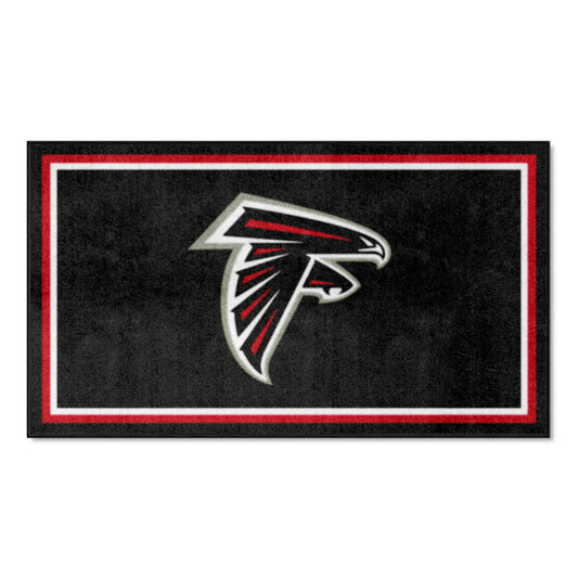 Atlanta Falcons Logo 3x5 Plush Area Rug