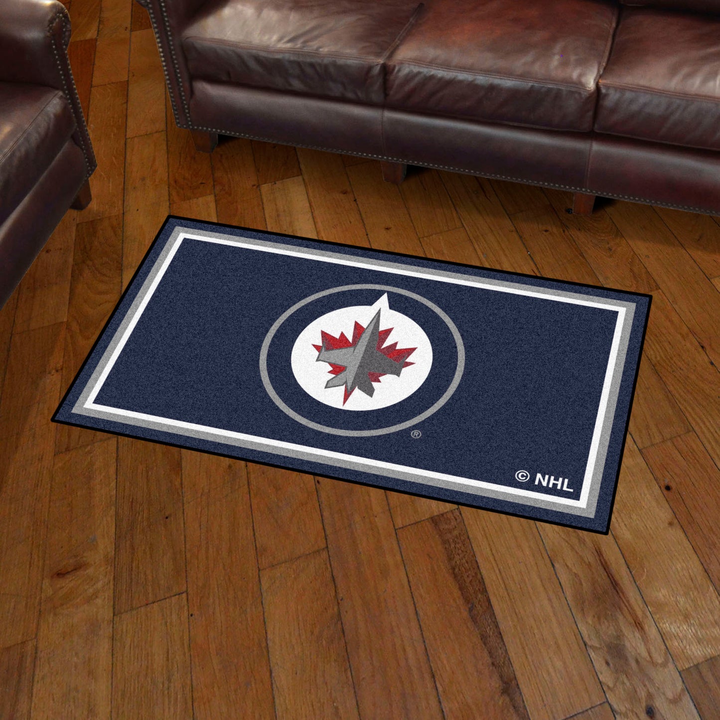Winnipeg Jets Logo 3x5 Plush Area Rug