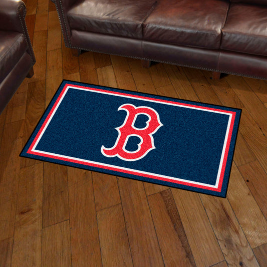 Boston Red Sox "B Hat" 3x5 Plush Area Rug